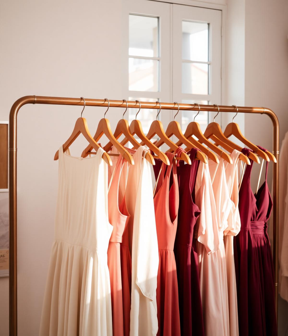 Vestidos en tonos cálidos